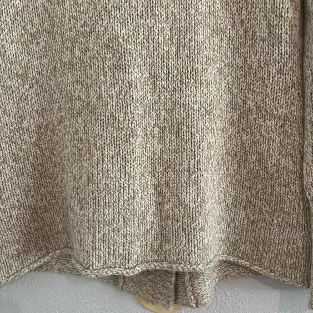 J.Jill Marled Knit Beige Tan Cardigan Sweater Size S  Artsy Mixed Size Buttons